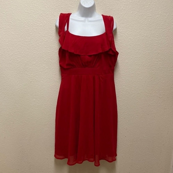 Torrid red chiffon dress - Picture 4 of 8
